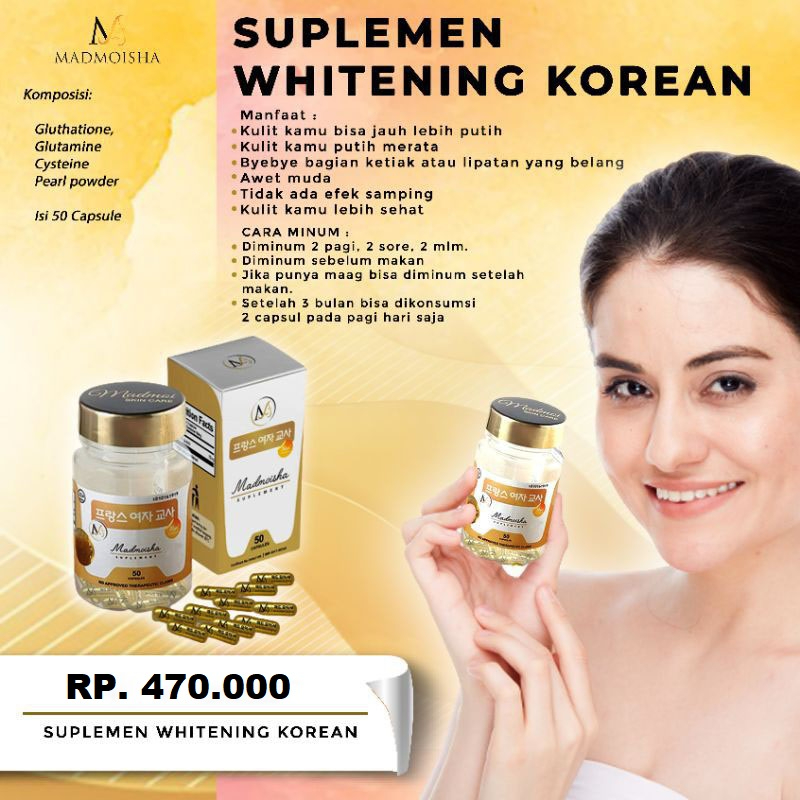 READY!!!NEW Korean Whitening Kapsul GoId Madmoiselle Madmoisha Ori TERMURAH  PEMUTIH TERBAIK PERMANEN